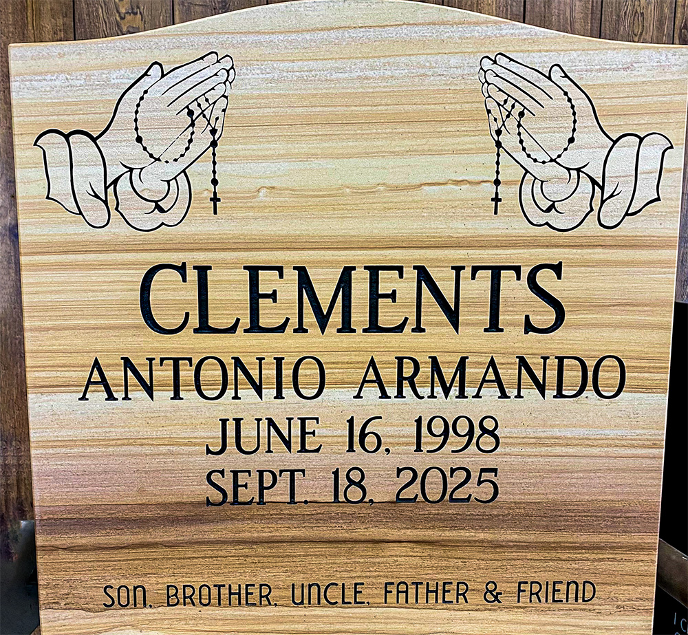 Clements Headstone Front