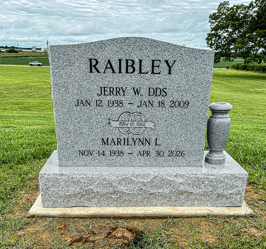 Raibley Headstone With Vase